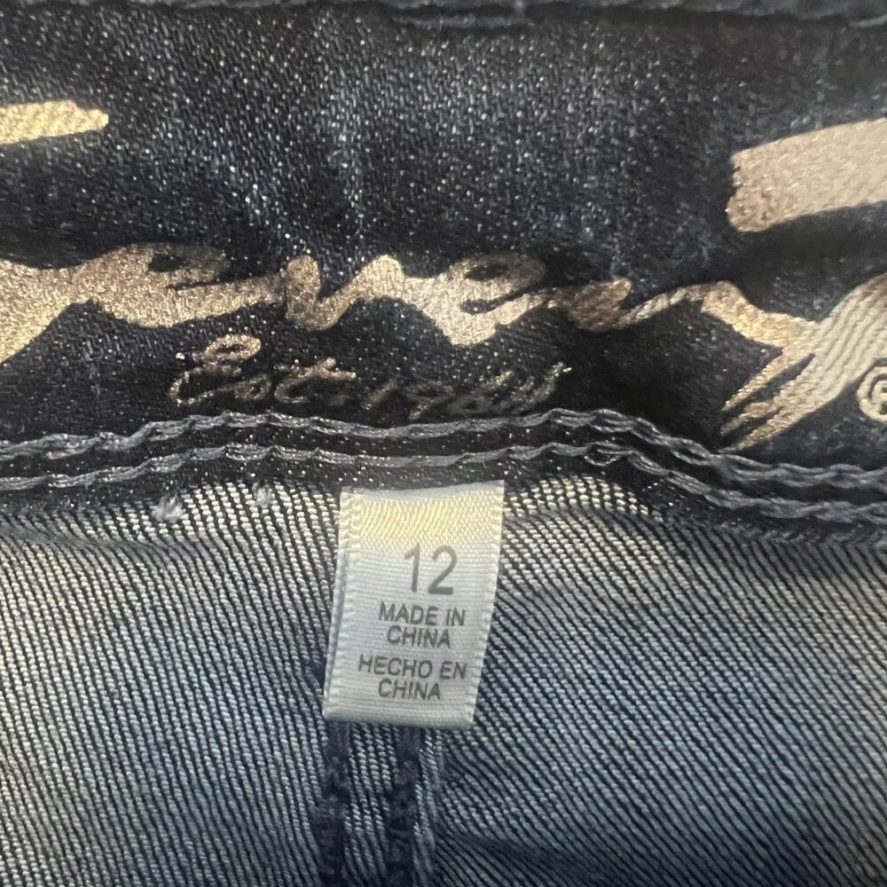 Seven7 Women’s Jeans Size 12 Blue Stretch Denim Mid Rise Slim Bootcut Zipper - Picture 4 of 16